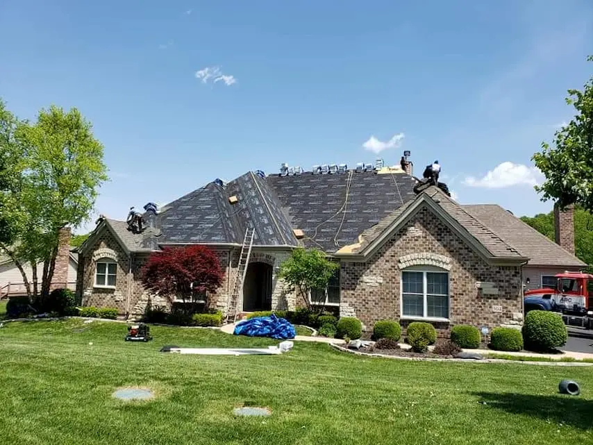Residential roof replacement underway in Eureka, Missouri